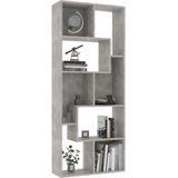 vidaXL-Boekenkast-67x24x161-cm-spaanplaat-betongrijs