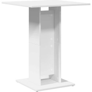 vidaXL - Bistrotafel - 60x60x75 - cm - bewerkt - hout - wit