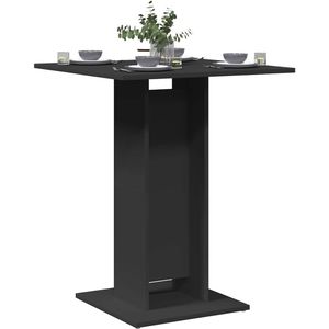 vidaXL Bistrotafel 60x60x75 cm bewerkt hout zwart