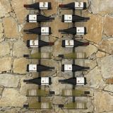Wand-Weinregale für 18 Flaschen 2 Stk. Schwarz Eisen Vidaxl