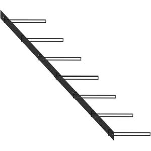 vidaXL-Wijnrek-voor-7-flessen-wandmontage-metaal-zwart