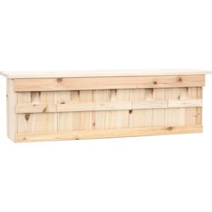 vidaXL - Mussenhuis - met - 5 - kamers - 68x15x21 - cm - vurenhout