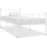 VidaXL Bedframe Metaal Wit 90x200 cm