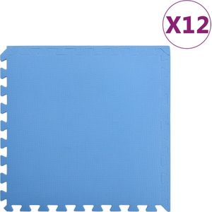 vidaXL - Vloermatten - 12 - st - 4,32 - ㎡ - EVA-schuim - blauw