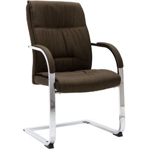 vidaXL Freischwinger Bürostuhl Braun Stoff