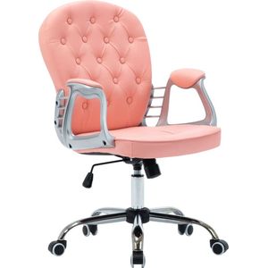 vidaXL-Kantoorstoel-draaibaar-kunstleer-roze