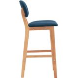 Barhocker 2 Stk. Blau Stoff Vidaxl