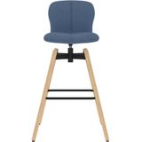 VidaXL Eetkamerstoelen 2 st. Draaibaar Stof Blauw