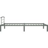 VidaXL Bedframe Metaal Grijs 100x200 cm