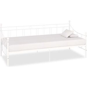 vidaXL Slaapbank metaal wit 90x200 cm