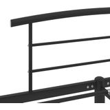 vidaXL - Bedframe - metaal - zwart - 200x200 - cm