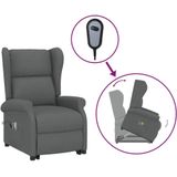 vidaXL Sta-op-massagestoel - Donkergrijs - Stof - Verstelbaar ontwerp