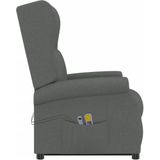 vidaXL Sta-op-massagestoel - Donkergrijs - Stof - Verstelbaar ontwerp