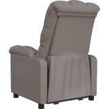 vidaXL Fauteuil verstelbaar stof taupe