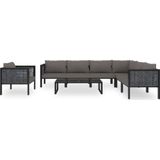 VidaXL 8-delige Loungeset met Kussens - Poly Rattan Antraciet