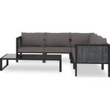 VidaXL Loungeset 6-delig met Kussens - Poly Rattan Antraciet