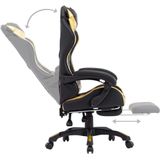 vidaXL-Racestoel-met-voetensteun-kunstleer-goudkleurig-en-zwart
