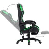 vidaXL-Racestoel-met-voetensteun-kunstleer-groen-en-zwart