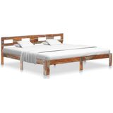 VidaXL Bedframe Massief Sheeshamhout 200x200 cm