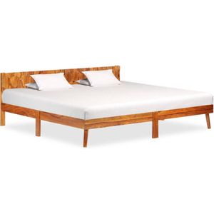 VidaXL Bedframe Massief Sheeshamhout 200x200 cm