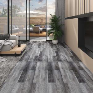 vidaXL PVC-Fliesen Nicht Selbstklebend 5,26 m² 2 mm Glänzend Grau