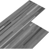 vidaXL Vloerplanken niet-zelfklevend 4,46 m² 3 mm PVC gestreept grijs