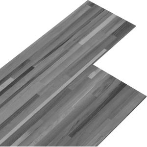 vidaXL Vloerplanken niet-zelfklevend 4,46 m² 3 mm PVC gestreept grijs