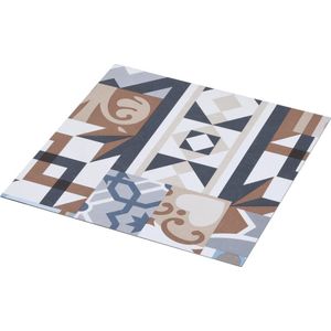 Vloertegels - Monochroom Patroon - PVC - 55 Planken - Totaal 5,11 m²