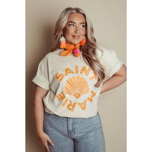 Pinned by K Curve - T-shirt - Ecru - Korte Mouwen - Ronde Hals