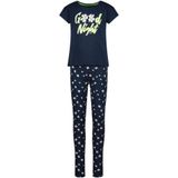 Vingino Pyjama WILAH met All Over Print Donkerblauw/Wit