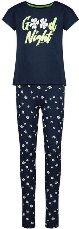 Vingino Pyjama WILAH met All Over Print Donkerblauw/Wit