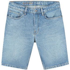 Kuyichi - Scott Short Frost Blue - Duurzame Regular Jeans - Frost Blauw - Maat 28 - 100% Post-Consumer Gerecycled Katoen