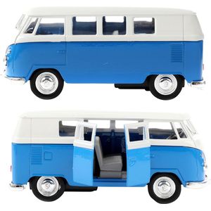 Welly - Volkswagen Bus 1963 T1 Modelauto - Rood/Wit - Die-Cast Metaal
