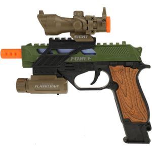 Toi-toys Leger Pistool Met Licht En Geluid 21 Cm