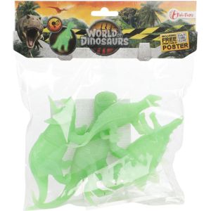 World Of Dinosaurs glown in the dark dino, 4st.