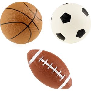 Toi-toys Mini-sportballen Pro Sports Rubber 3-delig