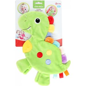 Toi-toys Knisperdoekje Dino Junior Pluche 35 Cm Groen