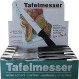 CS Solingen - Tafelmes - RVS - Zwart Kunststof - 10 Stuks