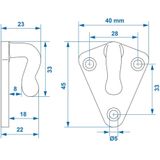 ProPlus - Aanhangwagen Touwhaak - Metaal - 40 x 45 mm - 20 Stuks
