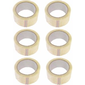 Benson Verpakkingstape - Transparant - 48 mm x 50 m - 6 stuks - Sterk klevend