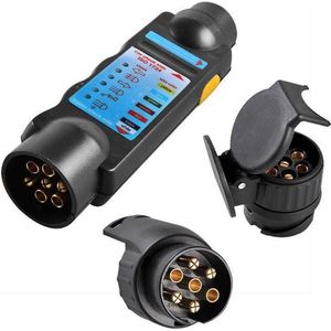 Pro Plus Trailer Aansluiting Tester 7 Polig & 13 Polig Stekkertester 12V
