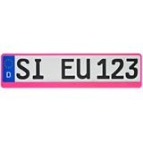 Alti Giri Kentekenplaathouder - Click - 52 x 11 cm - Roze