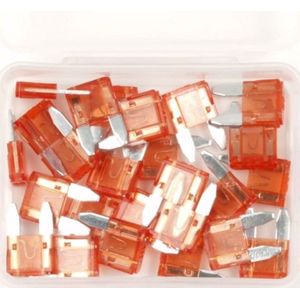 Topgear Mini steekzekeringen - 10A - Rood - Transparant - 25 stuks