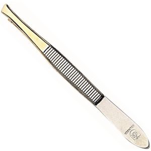 RÖR Solingen Epileer Tweezer / Pincet - 75 mm - Schuin - RVS - Verguld