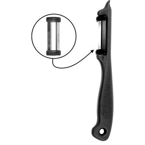 Solingen Dunschiller Dubbel Mes voor Fruit en Groenteschiller Kunststof Zwart