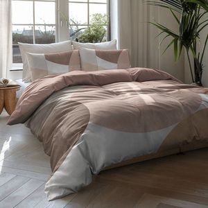 Dekbedovertrek - Freja Terra - Roze - 240x220 cm - Katoen - Abstract