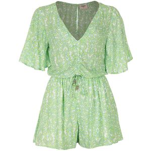 Freebird - Jumpsuit - Groen - V-hals