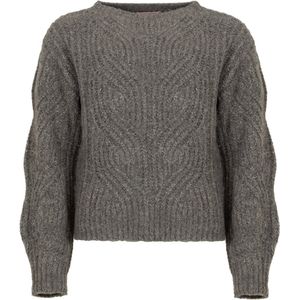 Freebird - Trui Kathleen - Grijs - Kabelstructuur