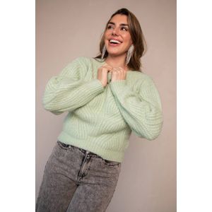 Freebird - Kathleen - Gebreide Trui - Groen - Wol