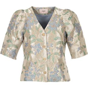 Freebird - Lilia - Top - Brons - Korte Mouwen - V-hals